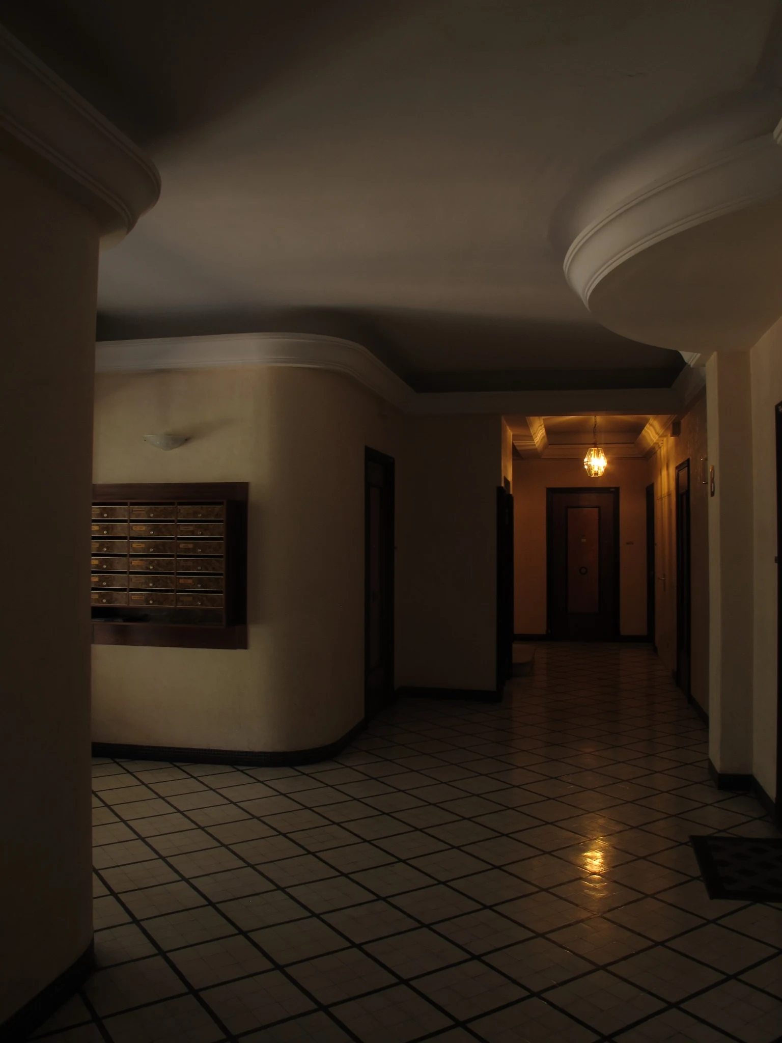 Art Deco interior in warm evening light